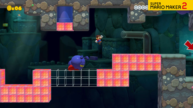 Video of Mario racing across a Blinking Block before it disappears.