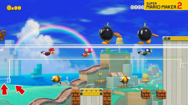 Four player characters are shown on a course.